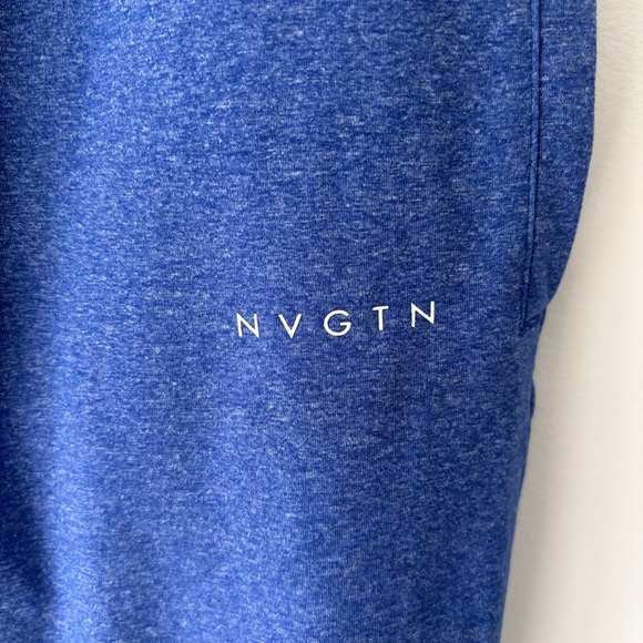 NVGTN Blue Joggers Drawstring Waist Athleisure Workout Gym Sporty Active Wear - Picture 3 of 9